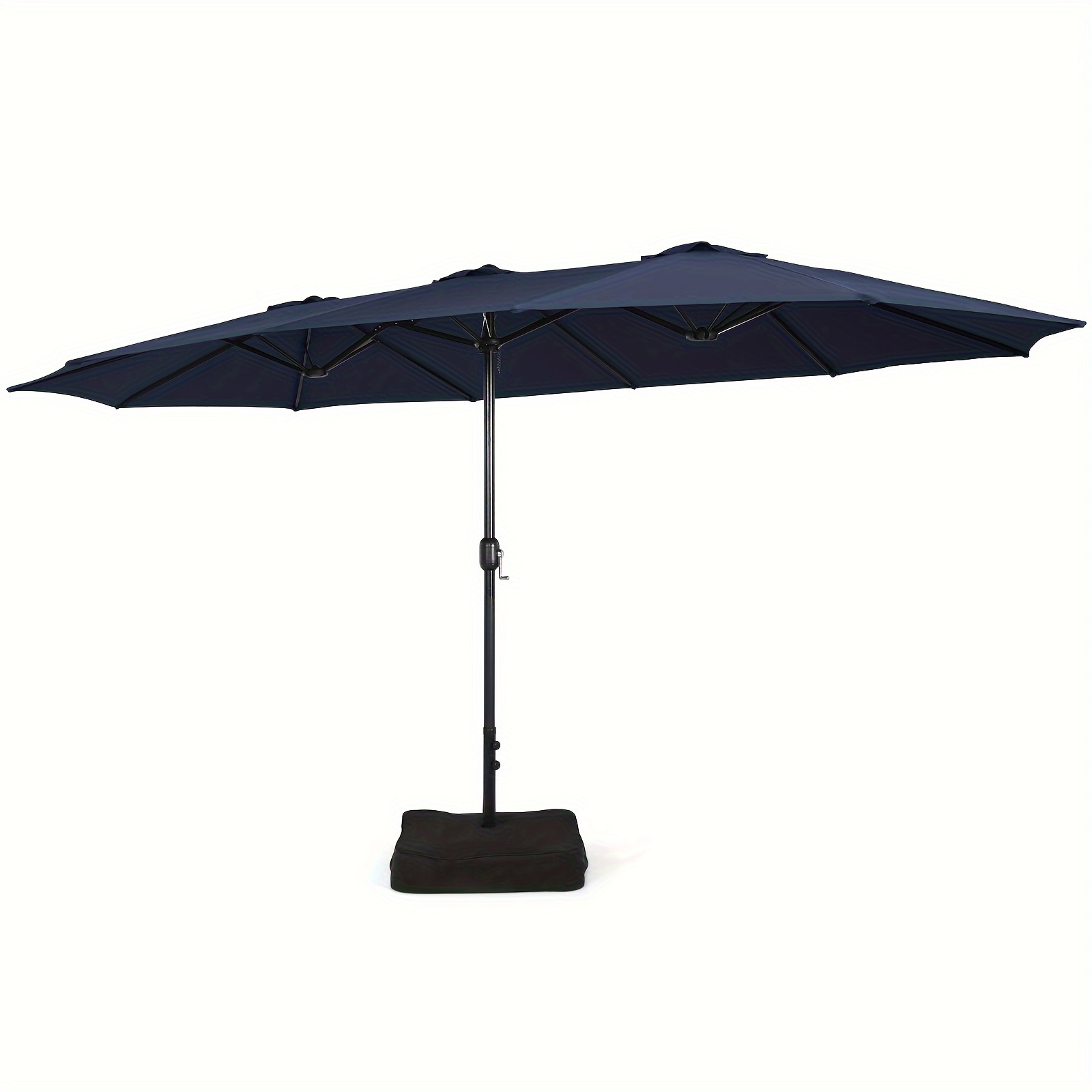 

Costway 15ft Double-sided Patio Umbrella Sun Shade, Outdoor Crank Market Umbrella, Navy