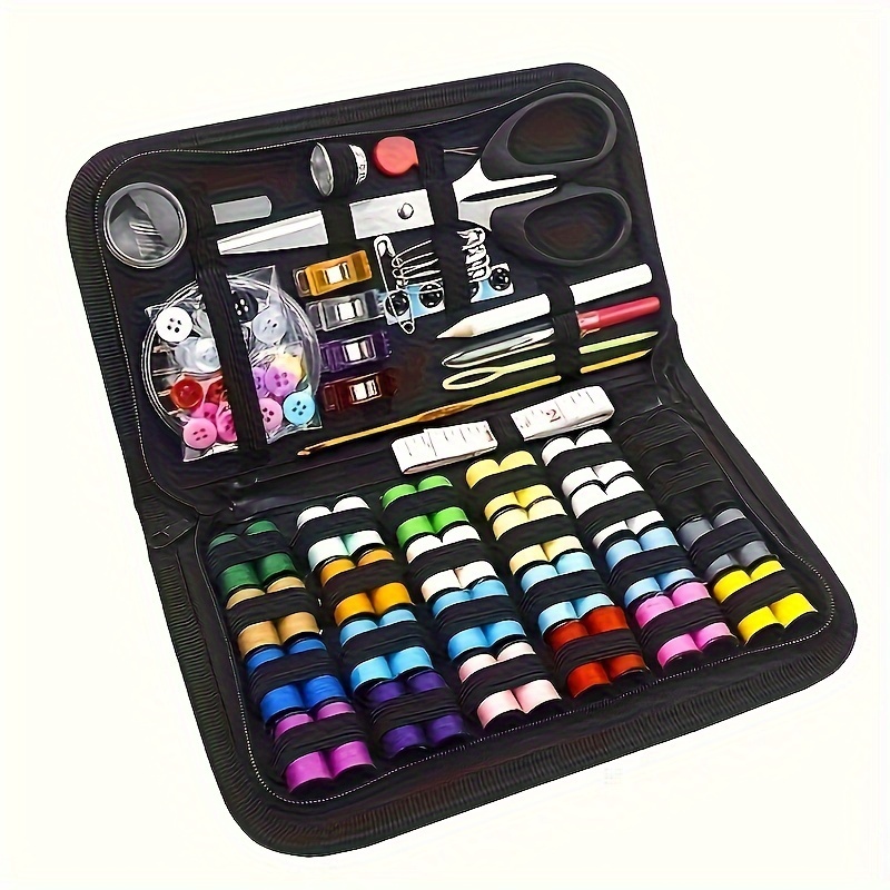 

1 Set Of 172pcs Adult Sewing Set, Beginner Basic Manual Sewing Beginner Set, Travel And Emergency Repair, Random Color