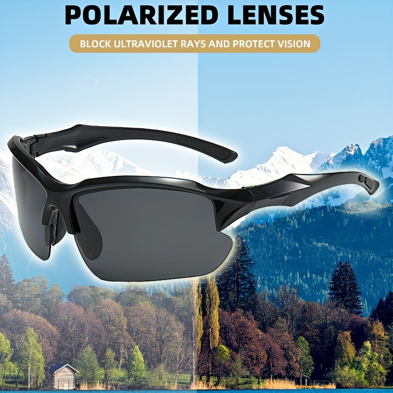 2pairs Cool Half Rim Polarized Wrap Around Sunglasses For Men