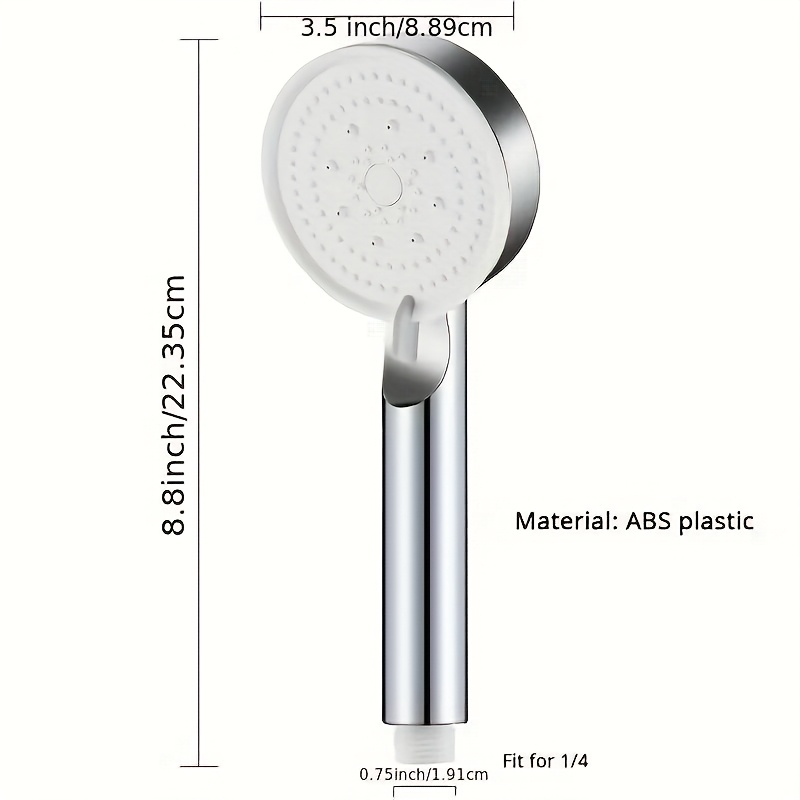 5-Mode High-Pressure Shower Head - Water-Saving Adjustable Spray, Easy Hang/Insert Installation, Durable Plastic Construction with Thin Mist Technology for Enhanced Bath Experience