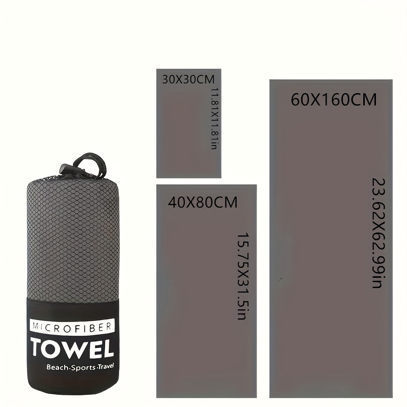 Ultra-Fine Fiber Sports Towel - Super Absorbent, Soft & Light -Friendly, Compact Travel Towel for Swimming, Beach, Gym - Quick-Dry, Hand Wash Only, Modern Design, Perfect for Outdoor Activities, Beach Towel, Sleek Towel Design, Quickdry Fabric
