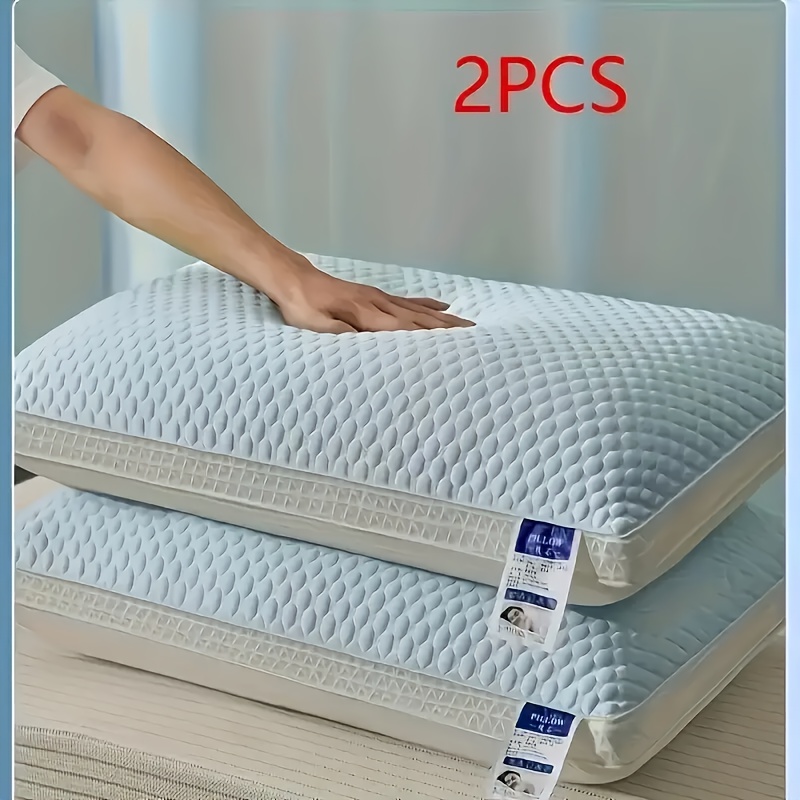 2pcs contemporary cooling gel pillows space themed breathable tofu pillows for neck support machine washable multipurpose with polyester filling cover for home bedroom hotel ideal for relaxation     gift