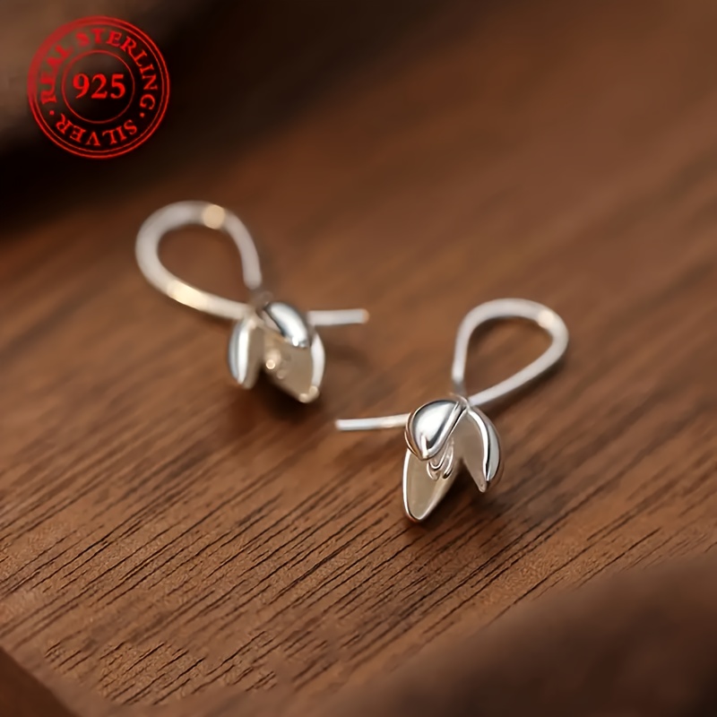 

Elegant Hypoallergenic Hoop Earrings In 925 Sterling Silver With Synthetic Cubic Zirconia, Everyday Wear And Gift