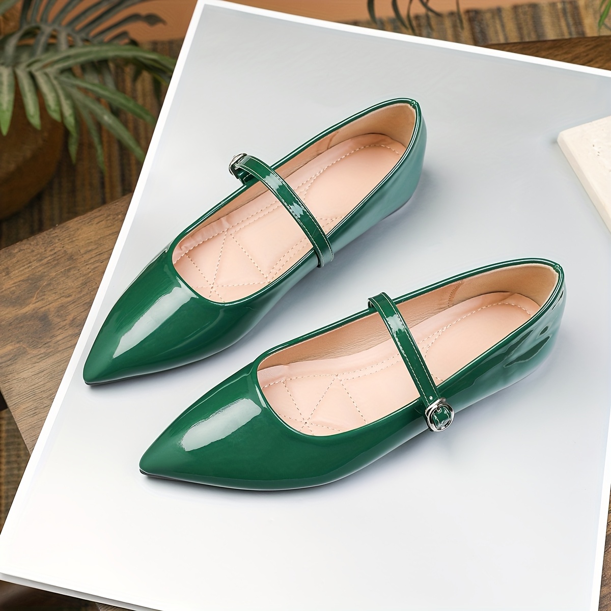 new womens shoes in a olive green french style - Temu Bahrain