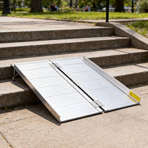 dao wan zhe ultra light wheelchair ramp heavy duty non slip portable ramp with configuration load capacity 300 0 kg suitable for wheelchairs strollers stairs and outdoor use foldable design for easy portability