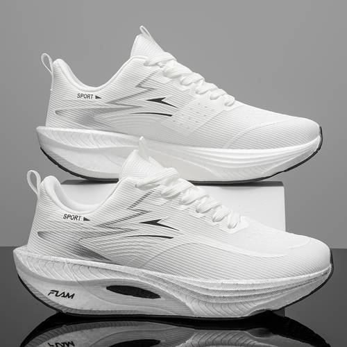 sneakers new mens breathable running shoes outdoor comfortable soft sole air cushion cushioning mens road running shoes fashionable multi purpose anti slip walking shoes large size multifunctional off road shoes