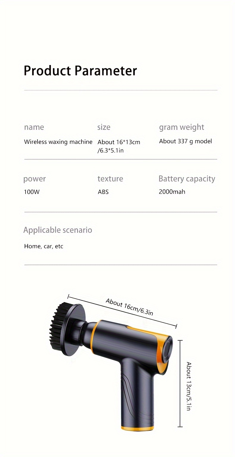 100w wireless rechargeable car waxing machine small polisher with repair scratch for multifunctional portable polishing details 9