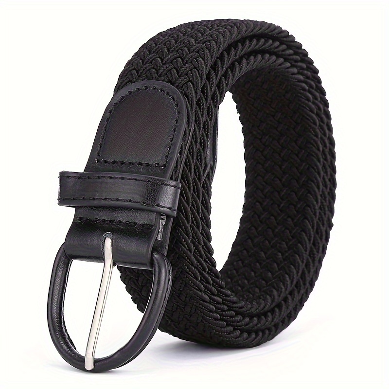 Image of Versatile Colorful Braided Belt Casual Simple Elastic Woven Belts Jeans Accessories For Women
