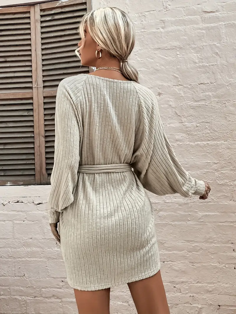 loose v neck mini dress Ashe Crossover Back V Neck Mini Dress White