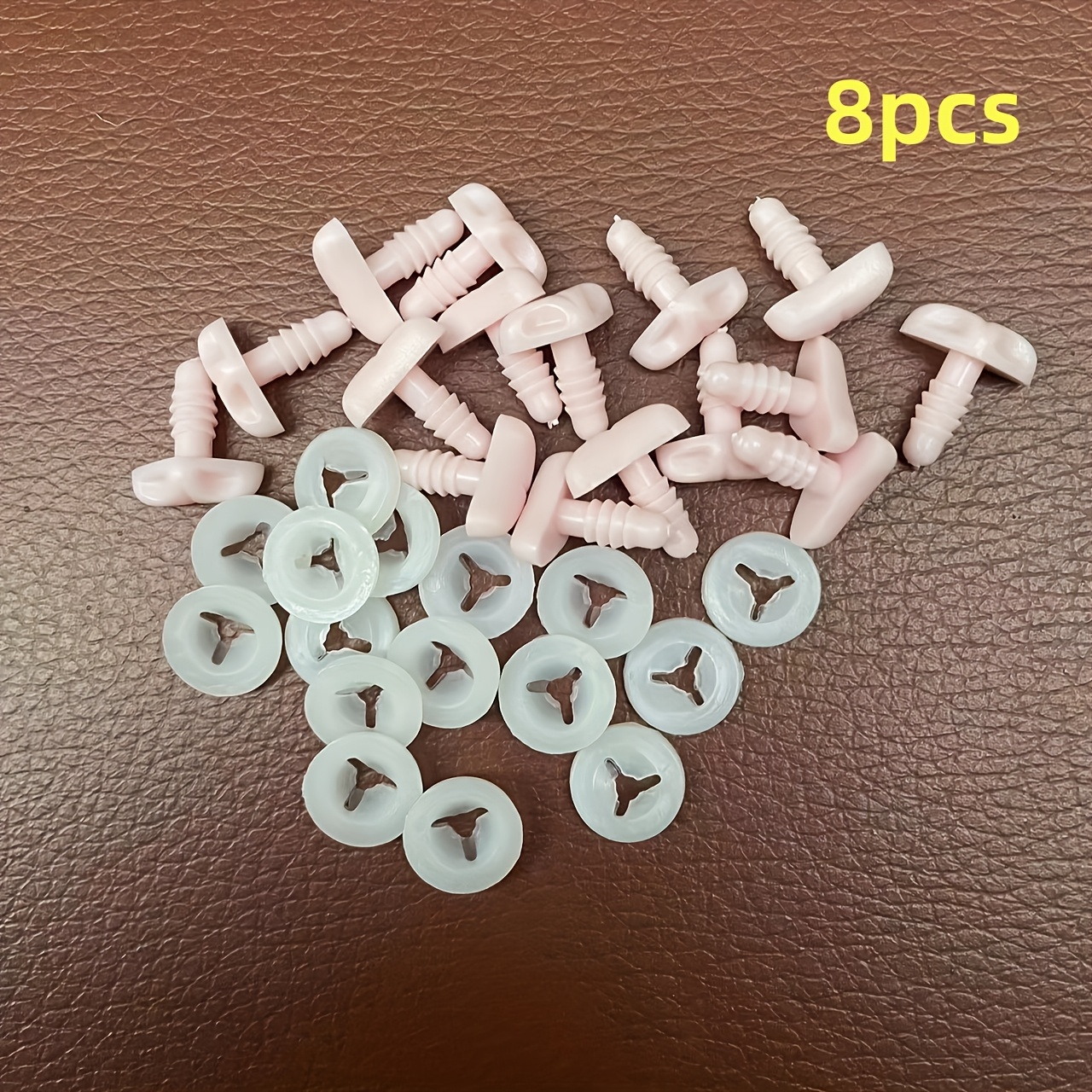 Image of 8pcs Plastic Craft Safety Nose Fox Nose Plush Doll Accessories Doll Animal Mouth Diy Doll Making Accessories/15mm/0.59in