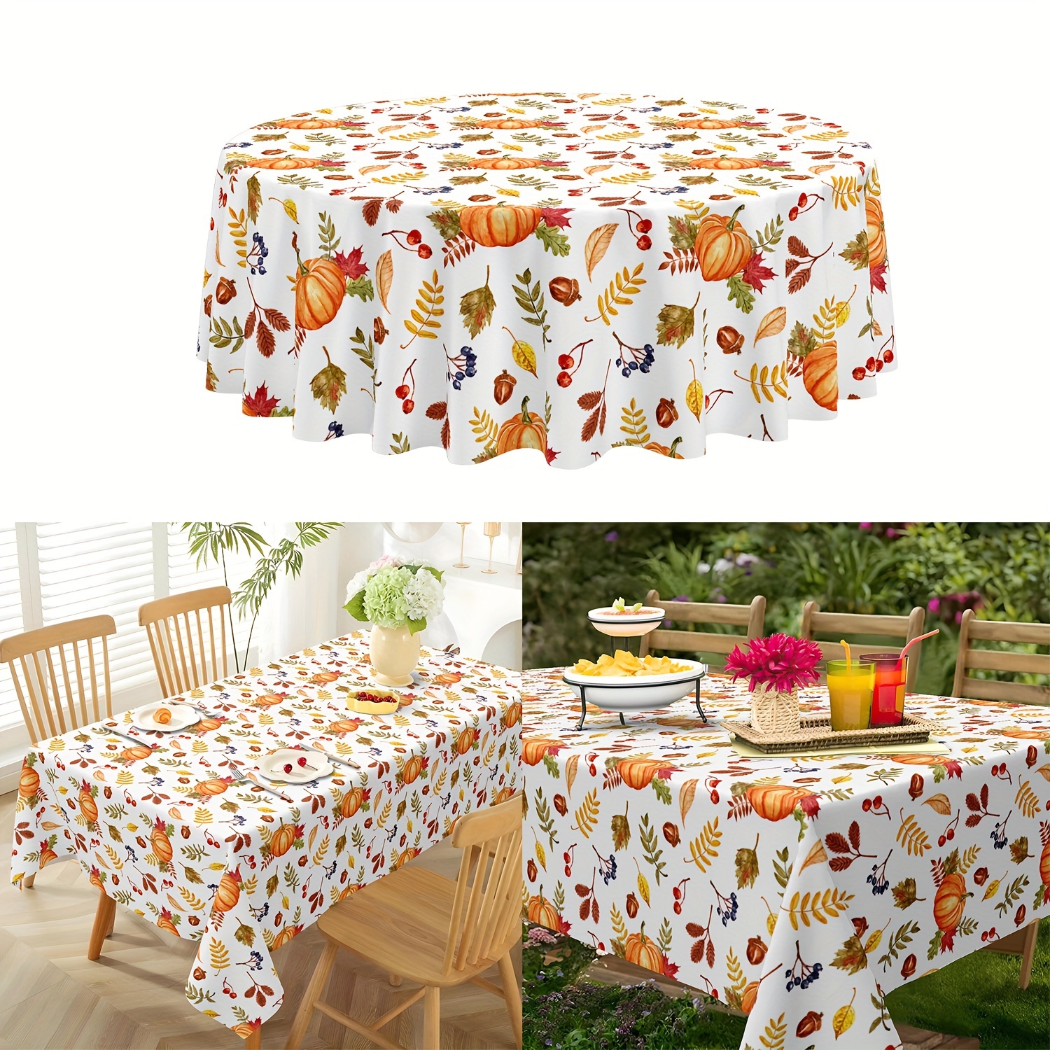 

& - Round Tablecloth - Fall For And Dining