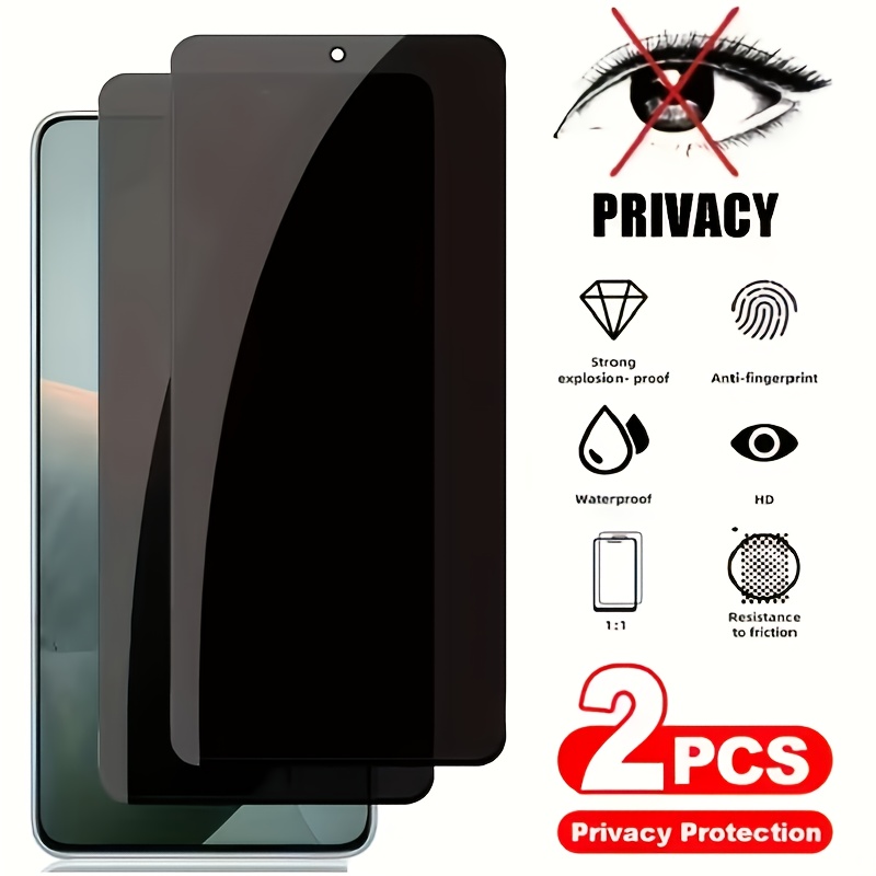 privacy screen protectors tempered glass xiaomi note Temu Saudi