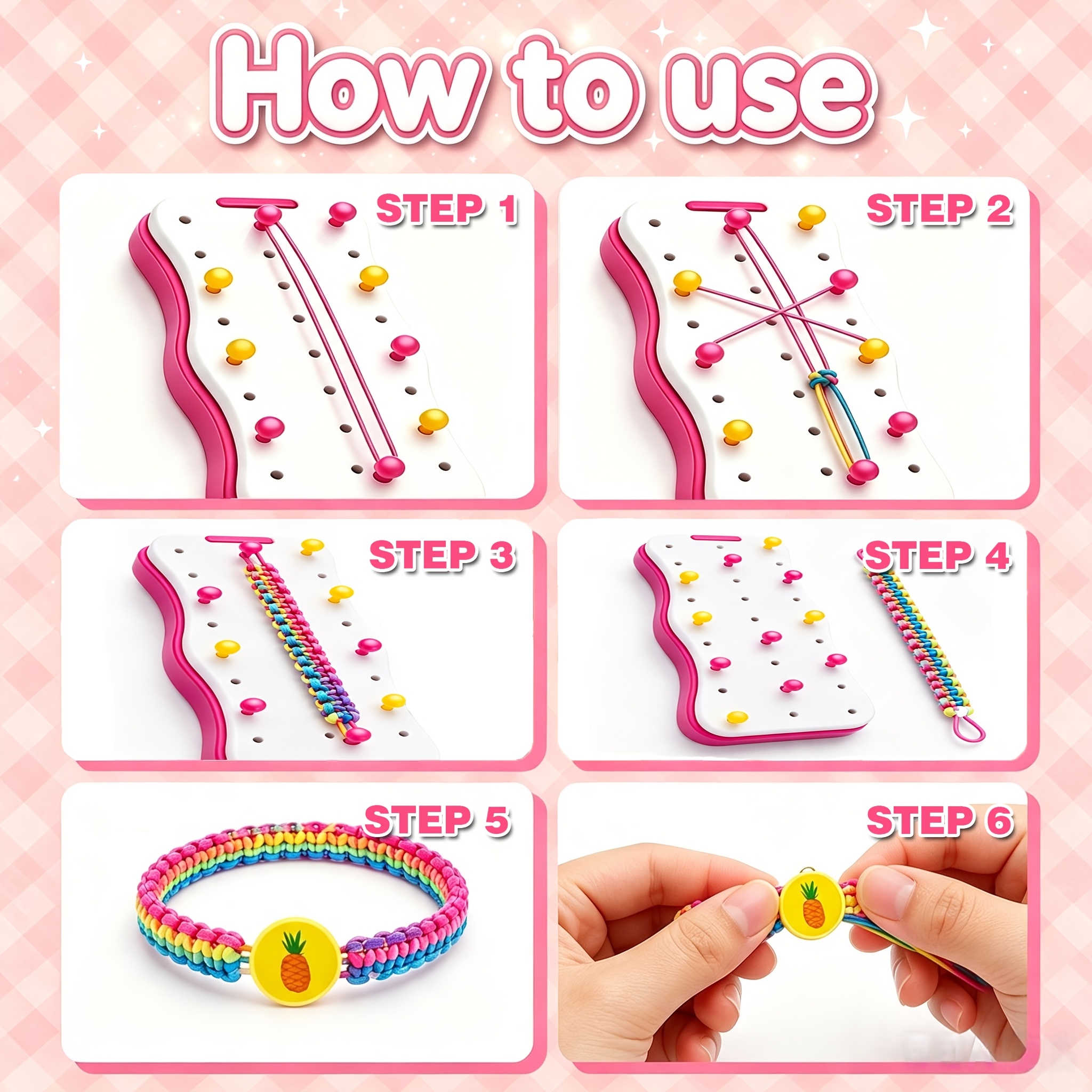 Friendship Bracelet Making Kit for Girls, DIY Craft Gift