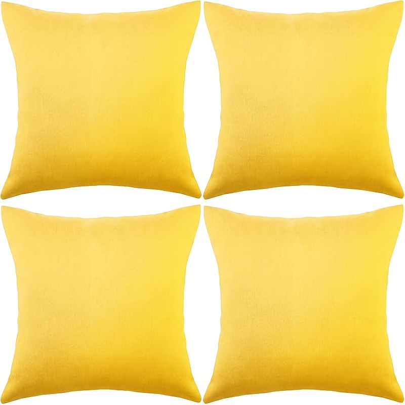TEMU 4 Pack Decorative Outdoor High Quality Throw Pillow Covers, Square Patio Balcony Garden High Quality , Pu Coating Pillow Shell For Couch, Bed,