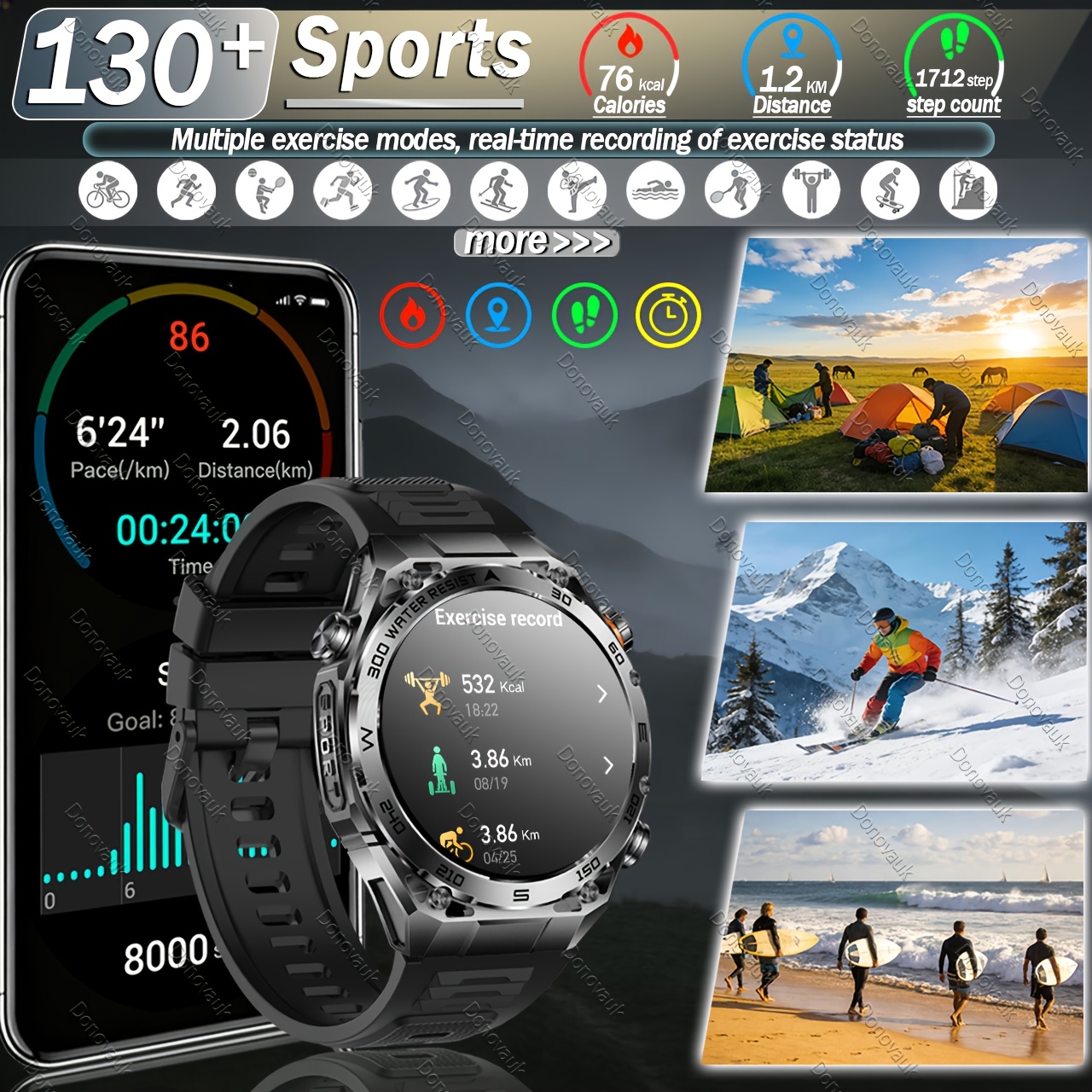 Durable Smartwatch with Lightweight Alloy Design