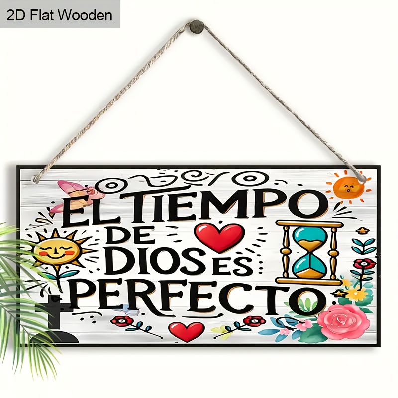 TEMU 2d Flat, 1pc Sign Home Decor - " Es " - Rustic Wood Wall Or Door Hanging Plaque, Perfect Gift For , Ideal For Home, Kitchen, Bar, Cafe,