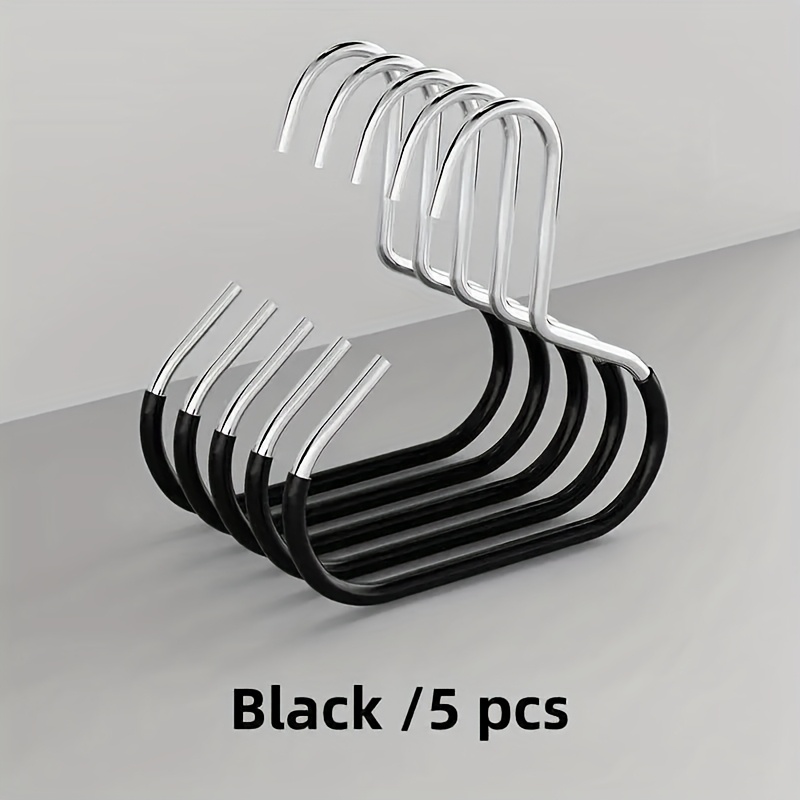 1/5pcs Stainless Steel Hat Hanger Organizer, Non-slip Round Ring Closet Hooks For Hats, Socks, Scarves, And Underwear - Space- Storage Solution For Wardrobe Organization, Hangers For Clothes
