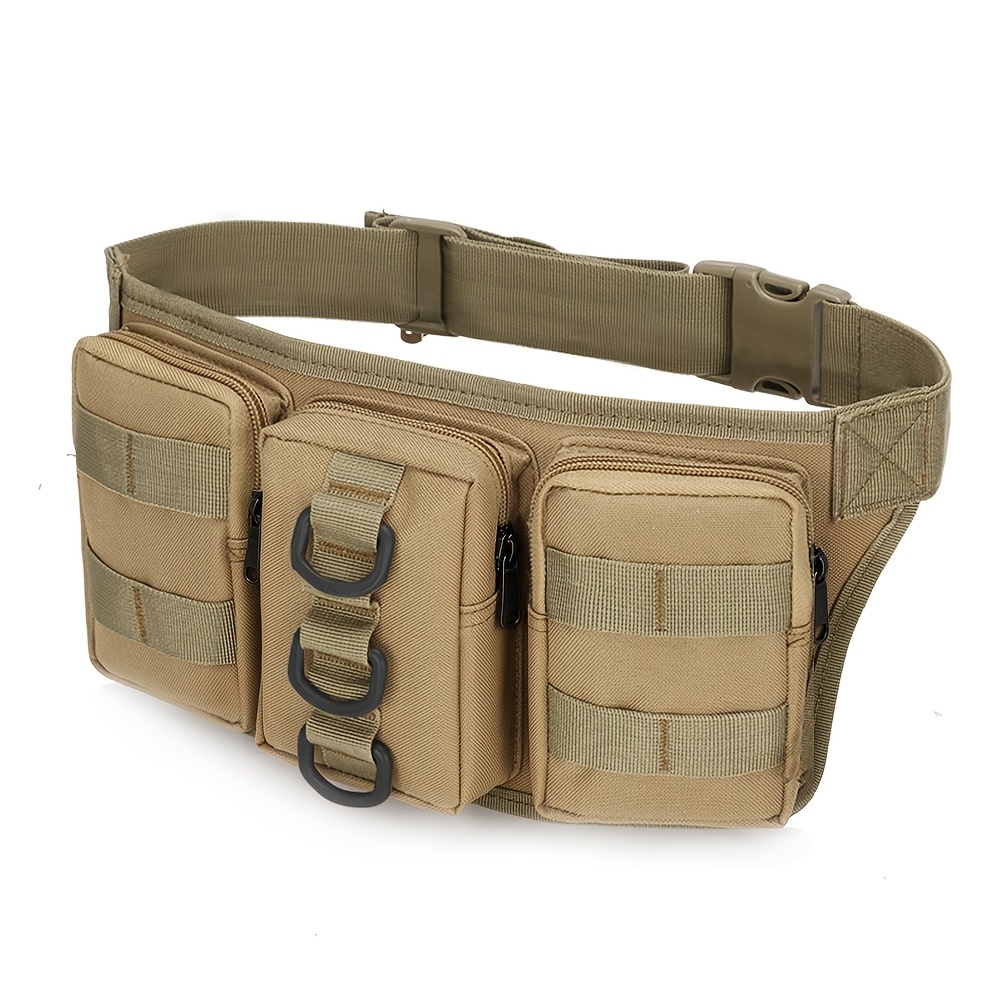 TEMU Sac Banane Tactique MOLLE pour Homme, Idéal pour l'Équipement de Camping Air, Équipement Tactique et d'Équipement de Survie Système MOLLE, Peut