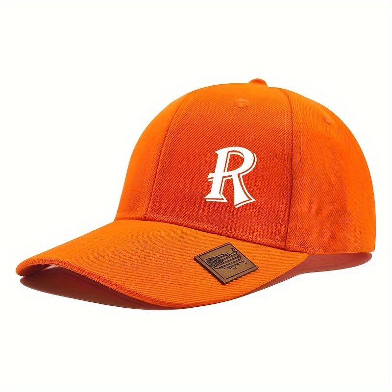 Printed letter embroidery baseball cap for ladies womens letter r embroidery baseball cap 100 polyester - Temu main image 4