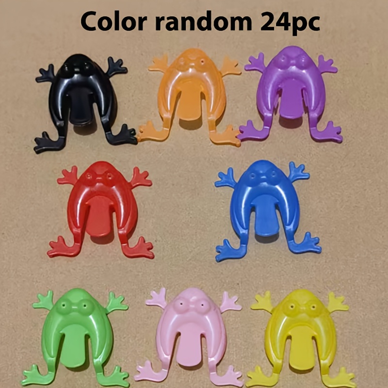 24pc 12pc Multicolor Bouncing Frog Interactive Family Game Plastic Frog Toy Children's Toy (random Color)