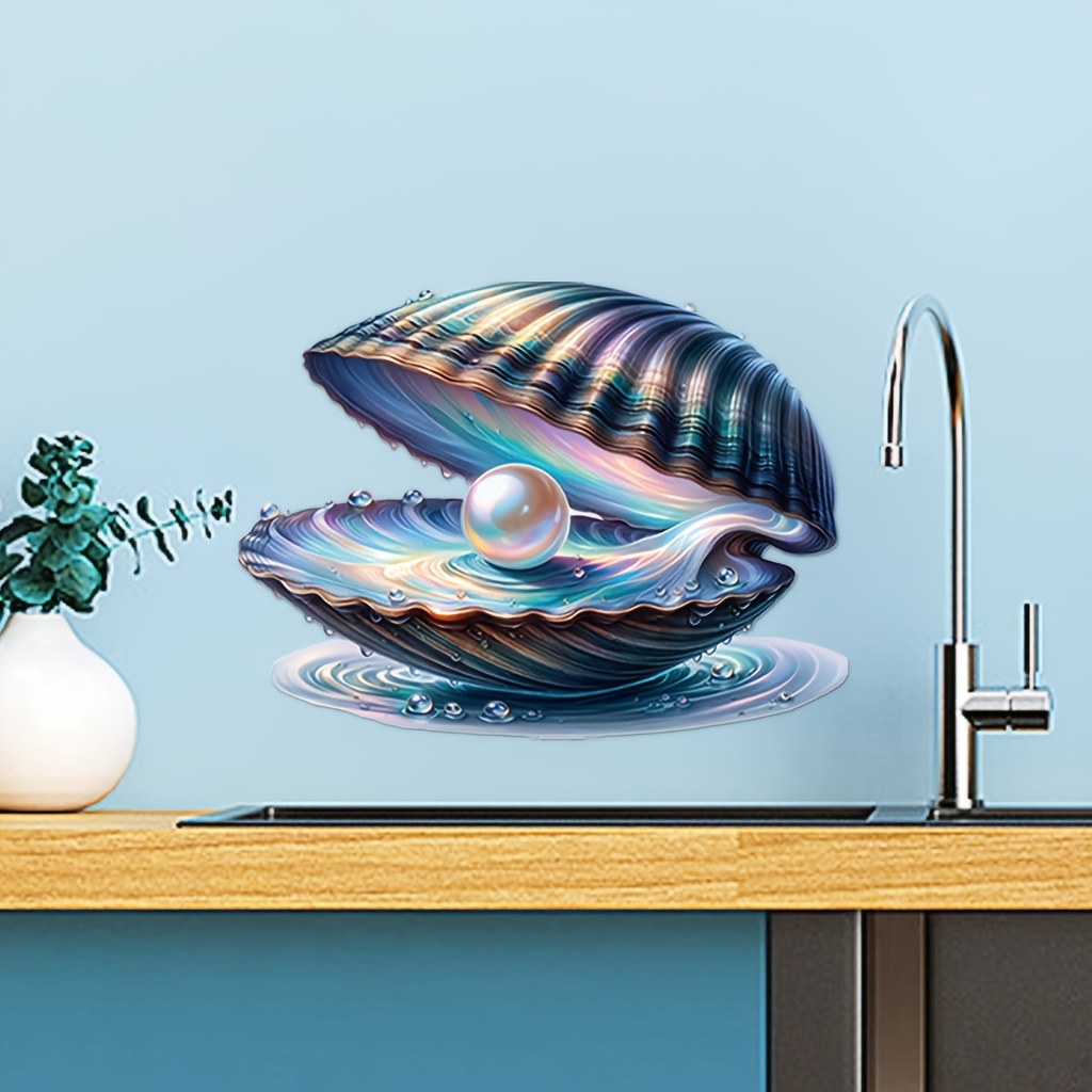 1pc Of Luminous Shell Wall Sticker, Suitable For Background Walls In Living Rooms, Bedrooms, And More