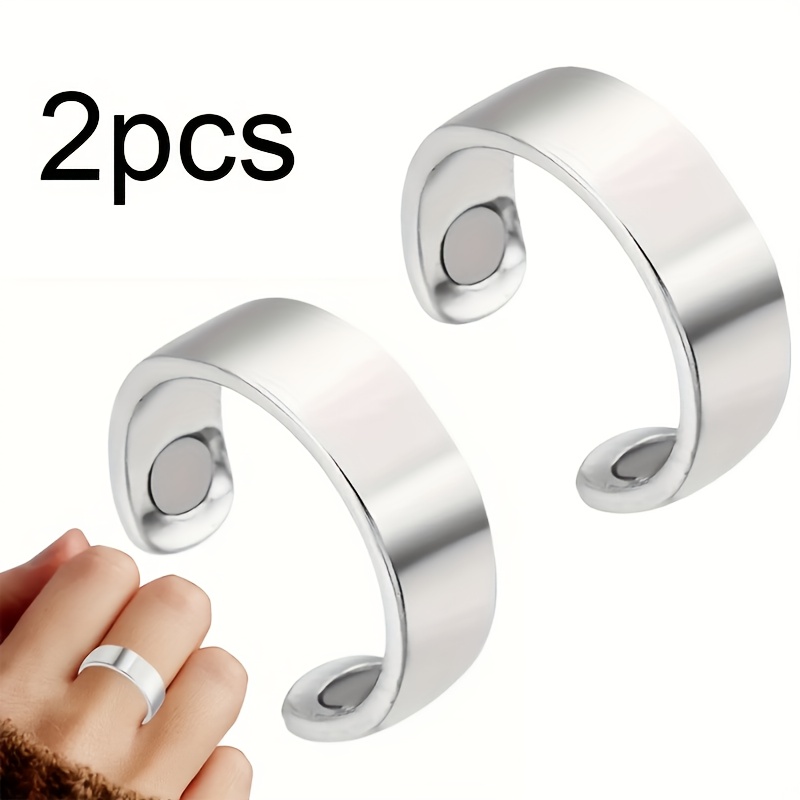 TEMU 2pcs Acupressure Rings, , Battery-free, Comfortable For A Comfortable Wear