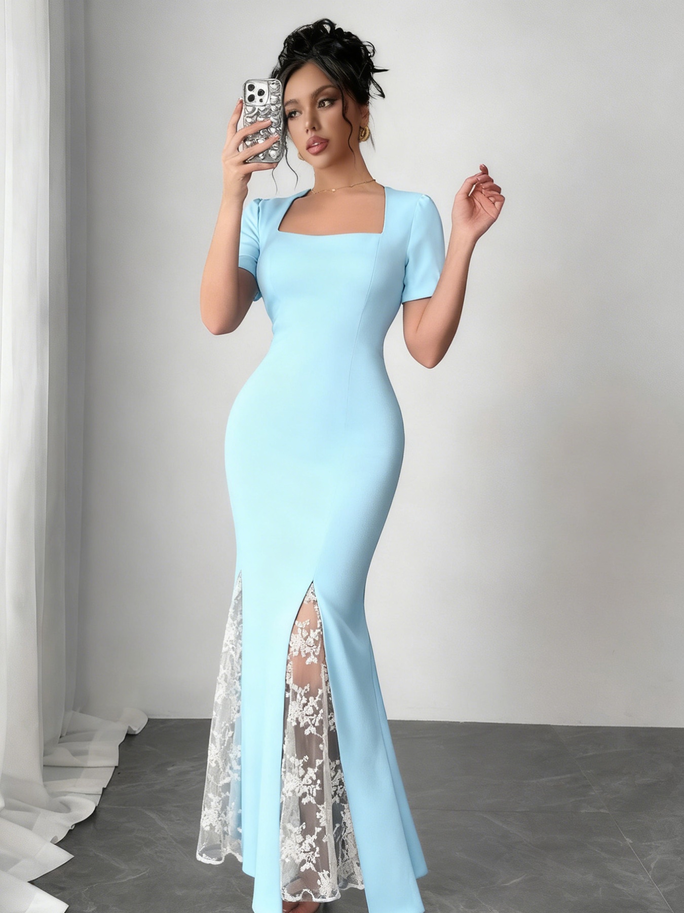 sachin and babi light blue dress Ask You Out Light Blue Tweed Dress – Shop the Mint