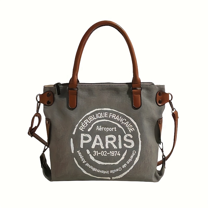 womens casual shoulder bag detachable strap vintage paris Temu