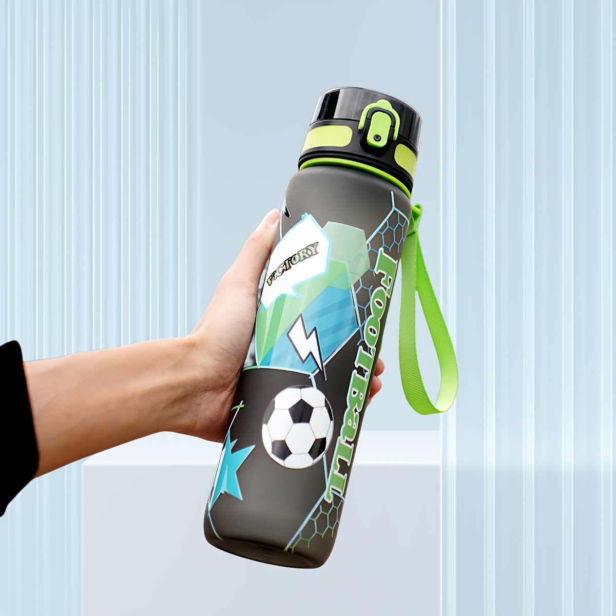 In Style With 32oz Gradient Sport Water Bottle - Shatterproof Polycarbonate Pc, Featuring 3d , Leak-proof, Straight Mouth For Fitness, Running, Outdoor Activities - Waterproof, No