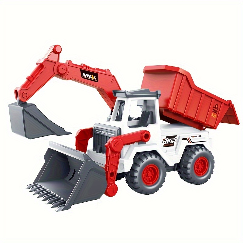 Wind Up Toy Inertia Powered Excavator Dump Truck Front Loader Set For ...