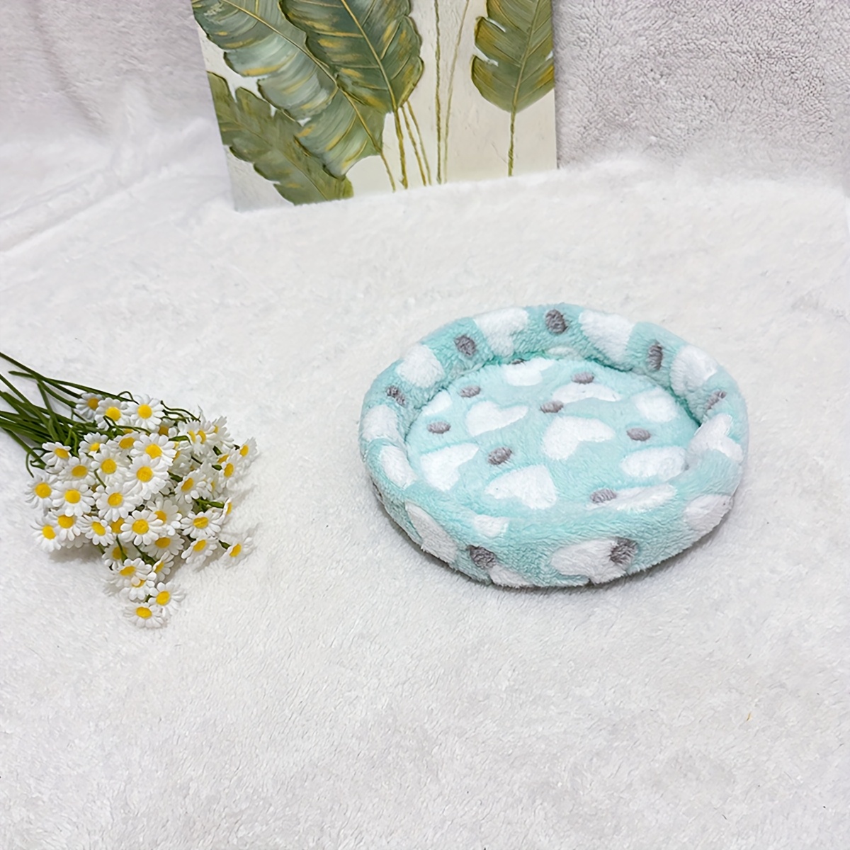 TEMU para hámster, cama para animales pequeños para , tapete para , accesorios para jaula de hámster, pequeño para ratón con rama de flor, cama