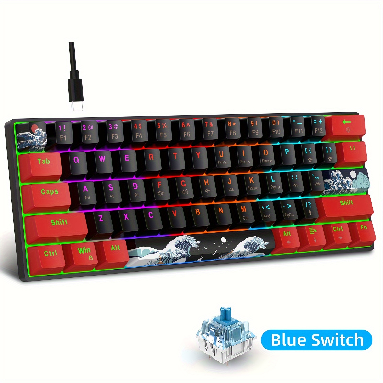 Store 60% Mechanical Keyboard RGB Blue Switch