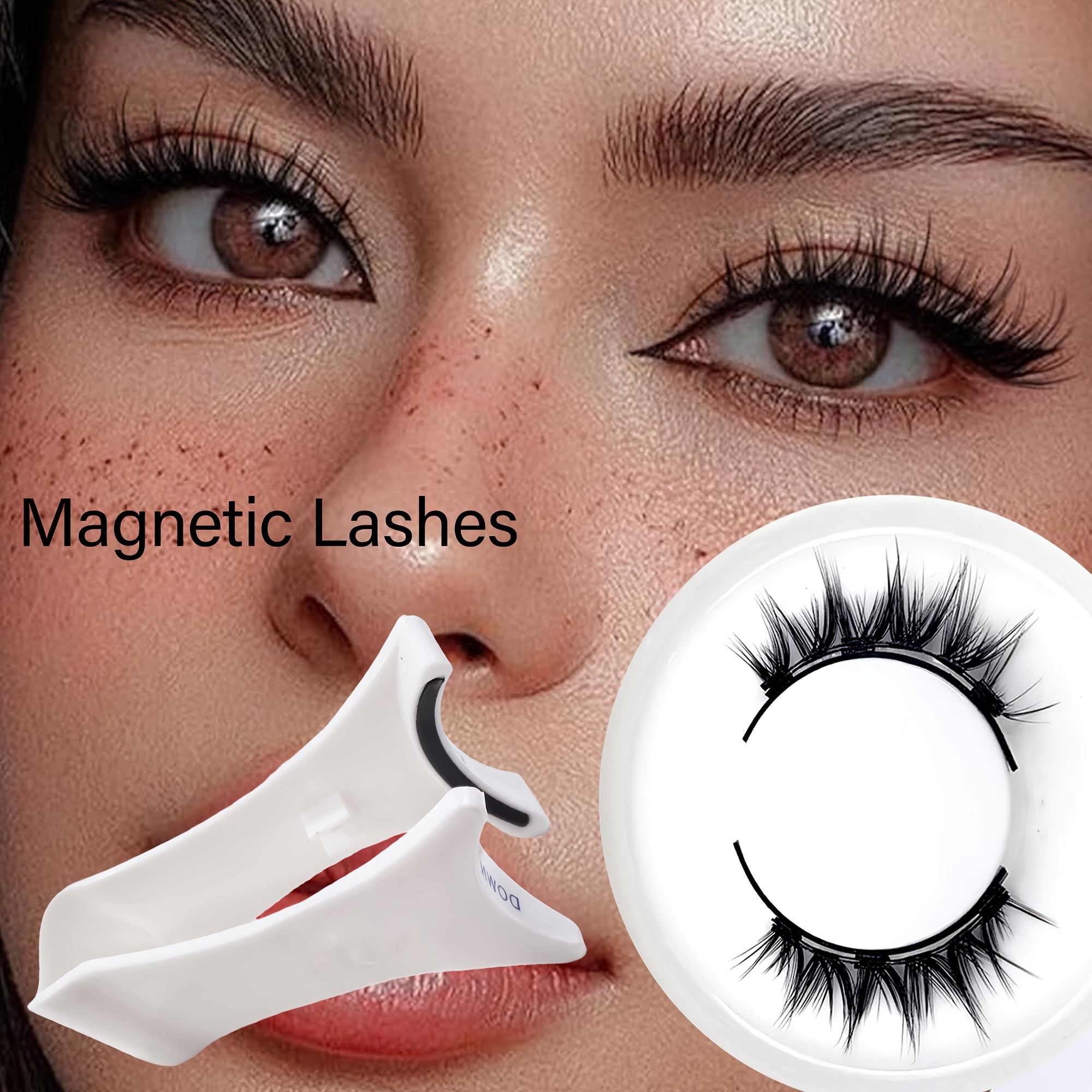 

1 Pair Magnetic Eyelashes Kit - Reusable, Needed, 3d , , Waterproof, Includes Applicator, Doll Style Fluffy Lashes, 0.05mm Thickness, 6-12mm Length, Lashes| Pattern Lashes| Lashes