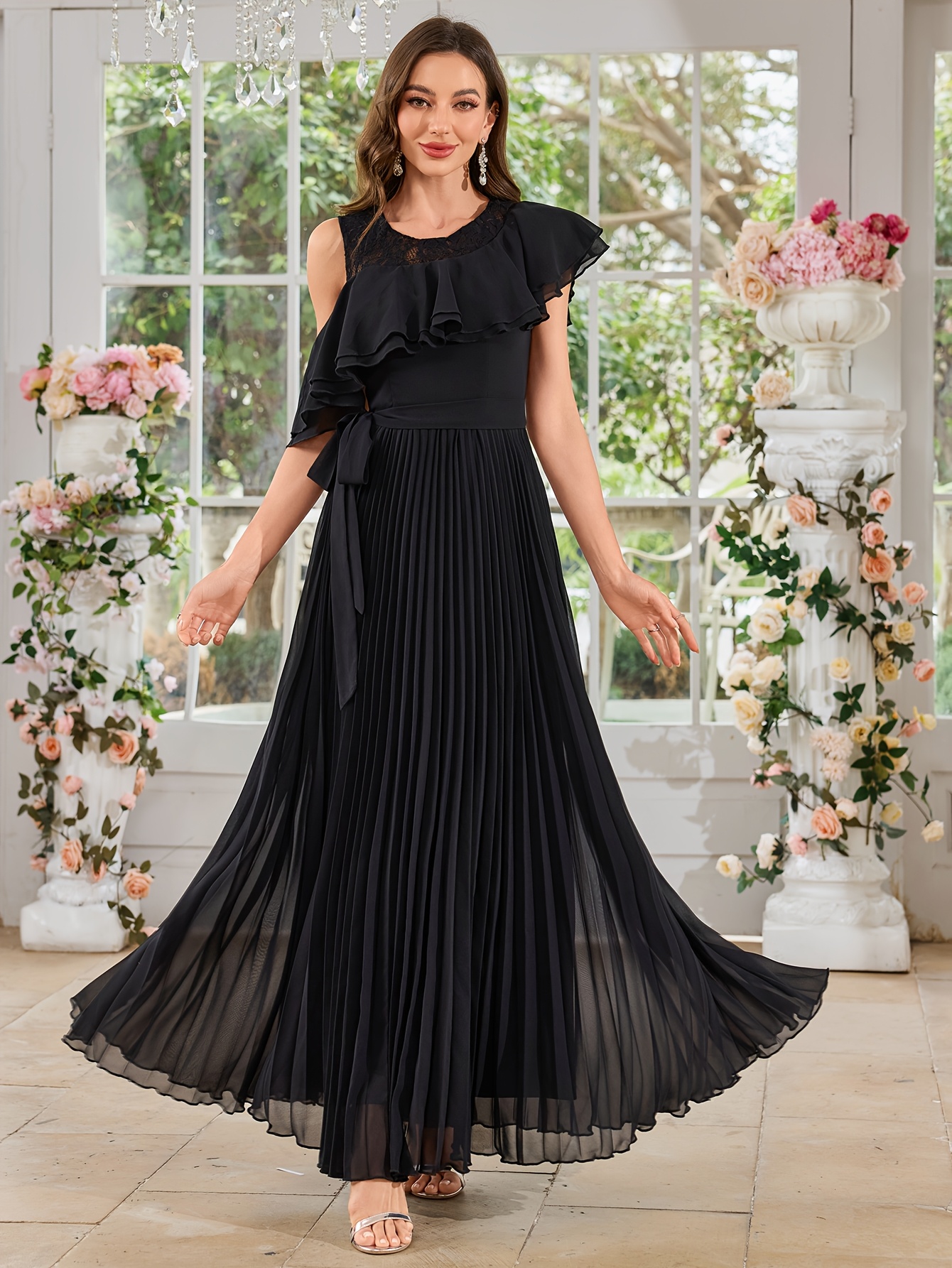 off shoulder bridesmaid dress sold on Temu United States