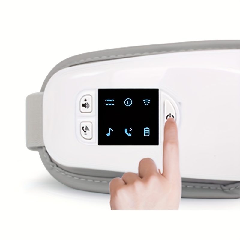 NVNV Massageur Oculaire Portable Intelligent 4D avec Pneumatique & Vibration, Chauffage, Musique & Modes Multiples pour un Massage Indolore - Adapté aux Yeux, Visage, Temporaux, Front - Idéal pour les Travailleurs de Bureau et les Mamans