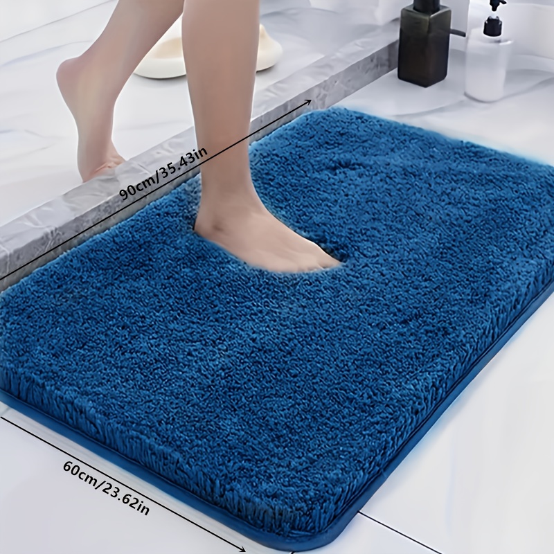 TEMU A Bathroom Mat Fluffy, Absorbent, And Non-slip, Suitable For The Kitchen, Bathroom, Living Room, And Bedroom. Used As A Cushion Or Pet Mat, Made Of Fibers For , Ideal For Bathroom Additions