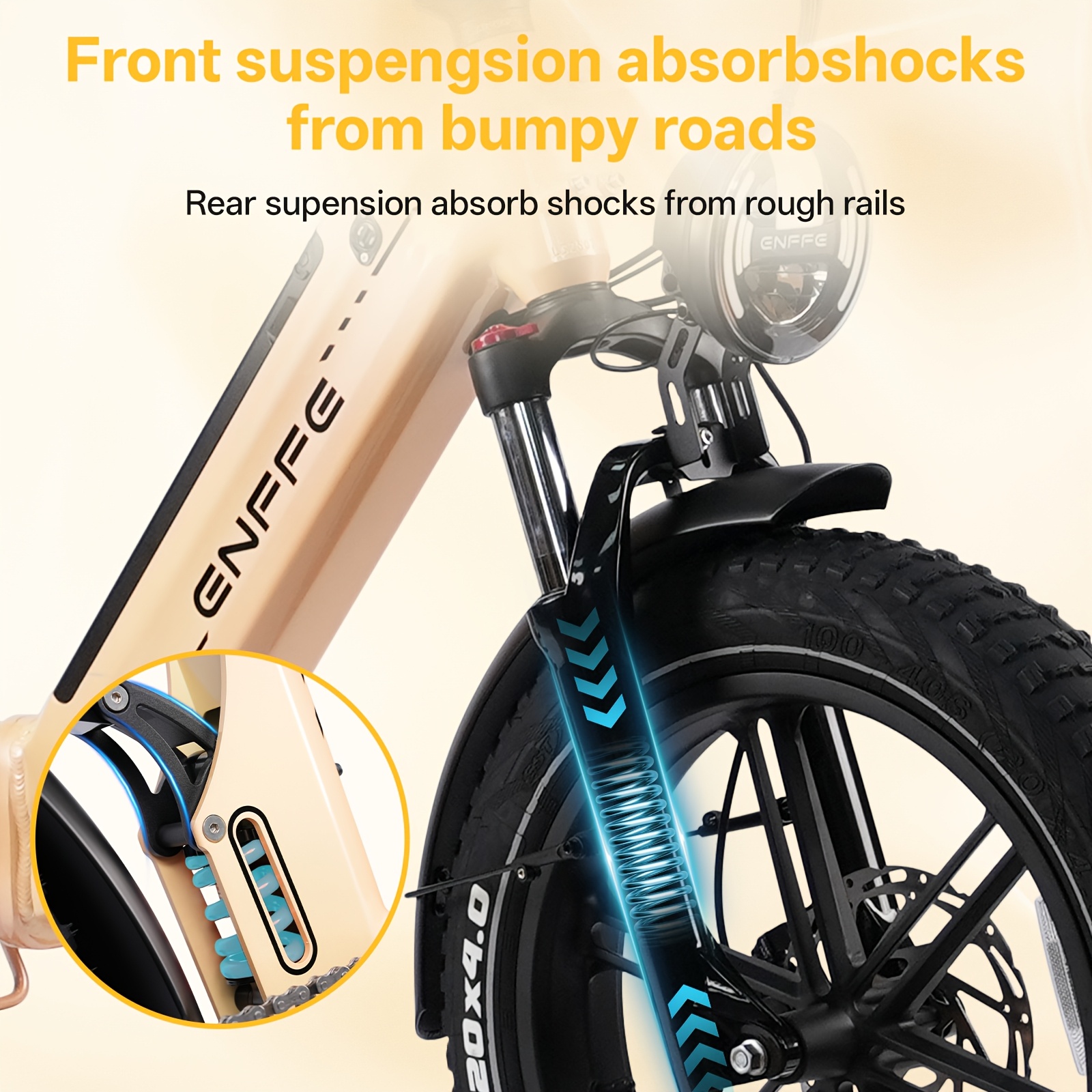 26 adult electric bicycle with 48v 20ah removable battery fast charging and a range of up to 50 75km anti slip wear resistant all terrain 20 x4 0 inchs fat tire Product details 2
