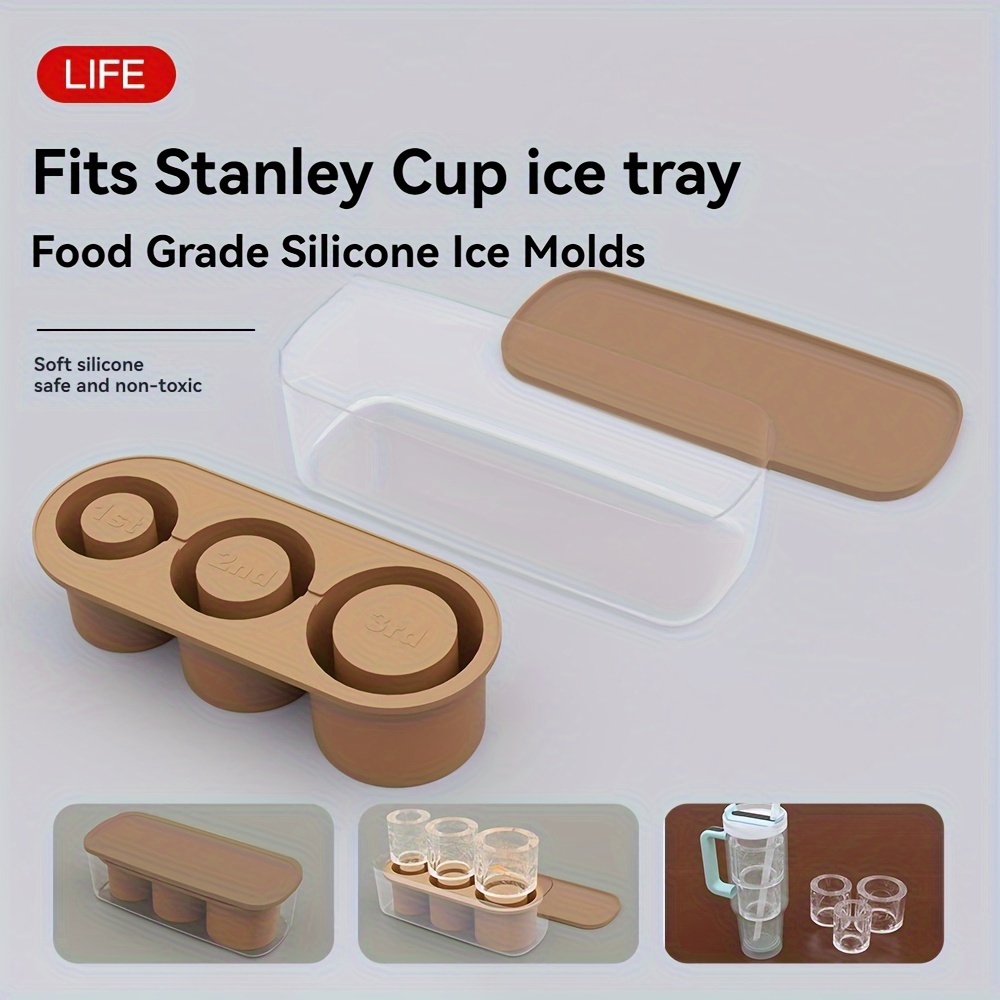 

1pc, Silicone Ice Tray For Stanley Cup, 3 Size Ice Trays With Storage Box, Bpa Free, Food-grade Silicone Ice Mold, Ice Mold Tray For Stanley Cup, Kitchen Stuff