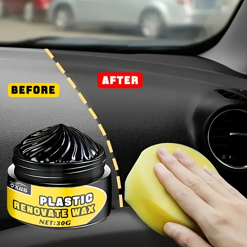 

Car Restoration Wax - Plastic Parts Refurbisher, Interior , Tire Protector & Yellowing Repair For Black Vehicles