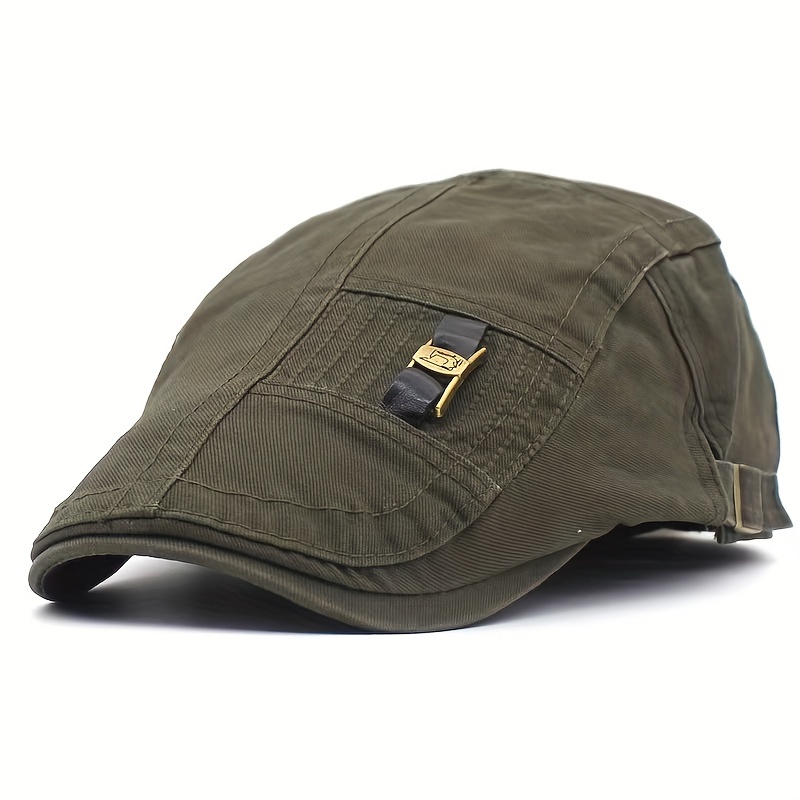 1 Spring And Autumn Men's Beret Hat Youth Women's Hat Solid Color Casual Hat