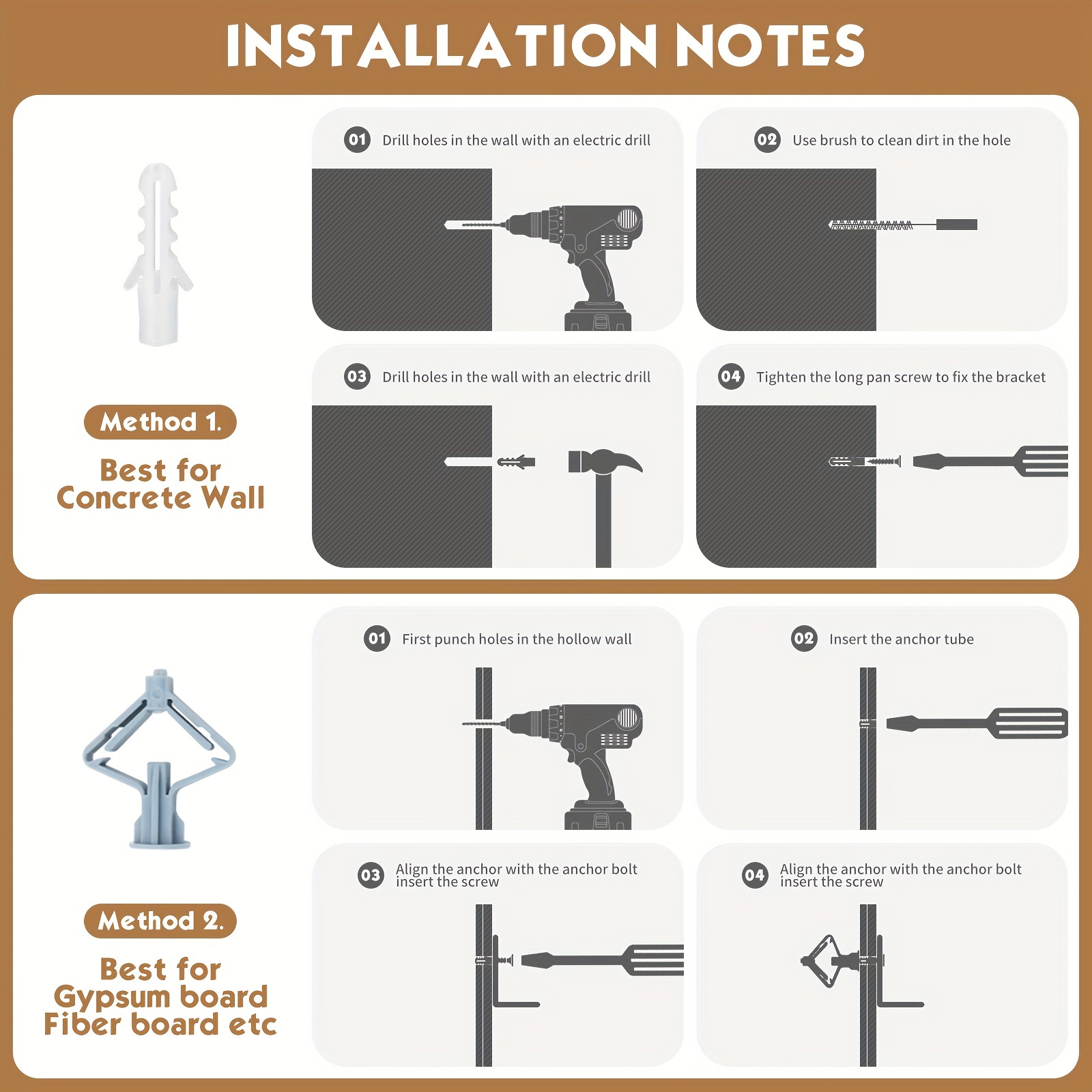 8pcs 6 inch shelf brackets 150x90mm heavy duty wall l brackets with 90 degree triangle mounting screws included 6 inch details 2