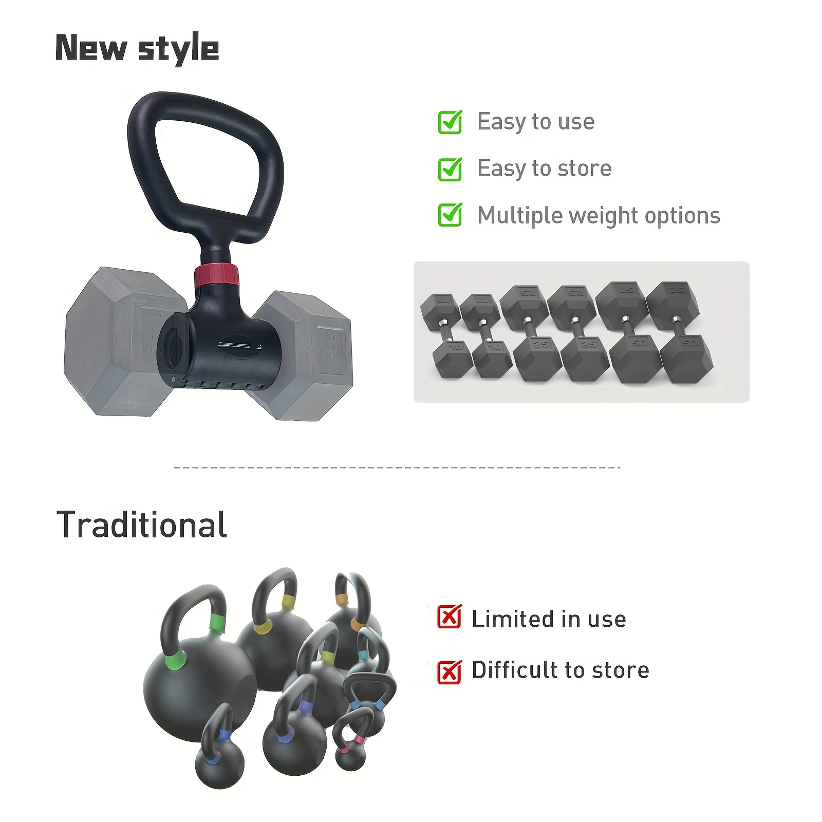 Adjustable Dumbbell and Barbell Set - Home Fitness Weights – detail 7