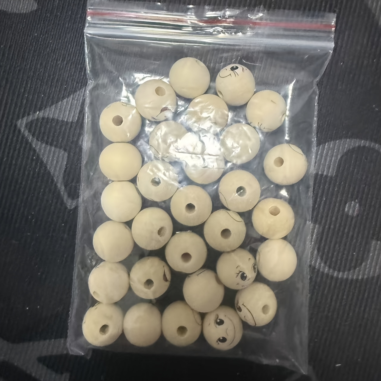 Image of New 20mm Dutch Wooden Beads In Natural , , Wooden Beads, Loose Beads