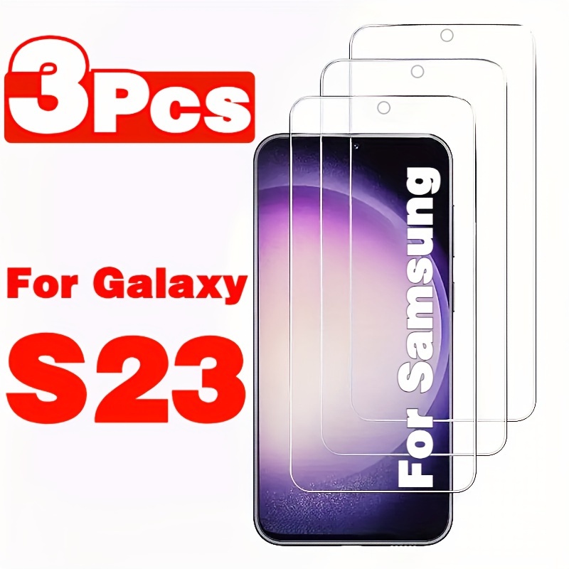 

3-pack Tempered Glass Screen Protectors S23, High- Screen Guard Film