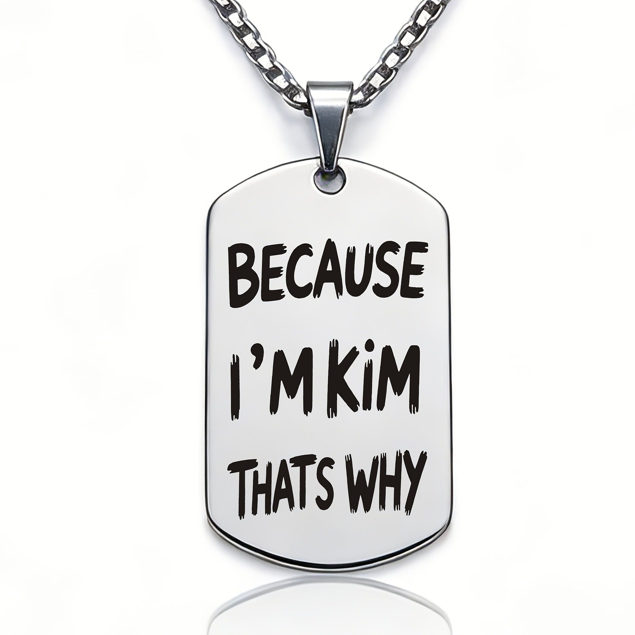 "Because I'm Golden" Simple Stainless Steel Necklace