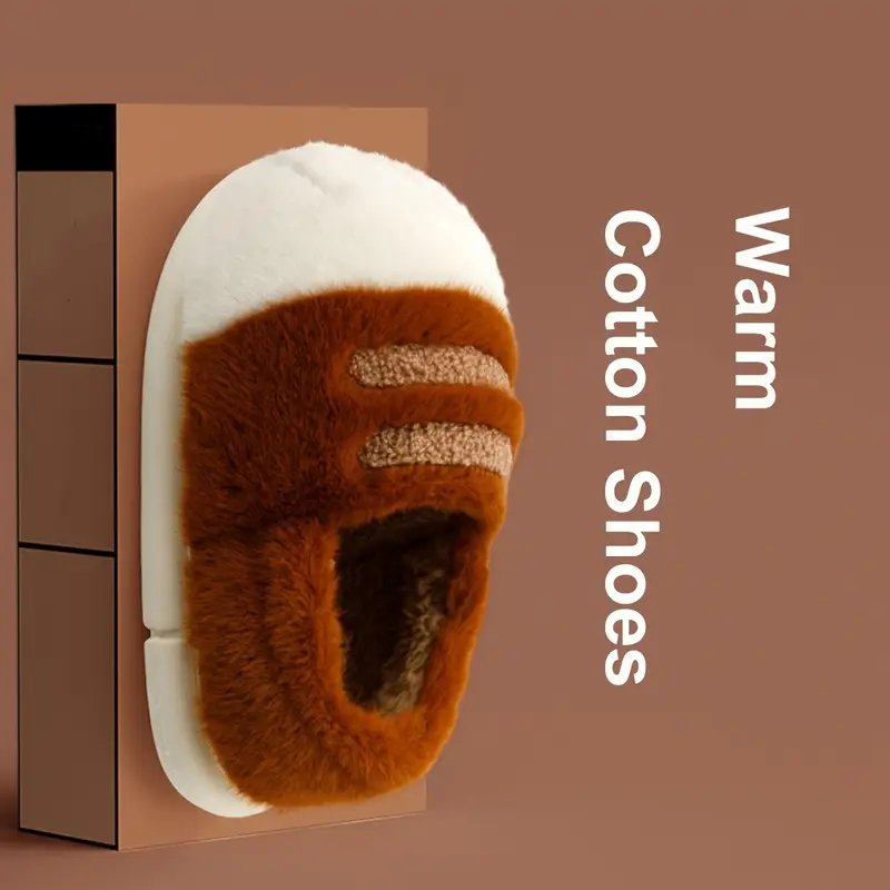 Zapatillas de invierno para hombre con diseño de pata de gato de dibujos animados, zapatos de felpa cálidos para mujer Zapatillas de invierno para hombre con diseño de pata de gato de dibujos animados, zapatos de felpa cálidos para mujer