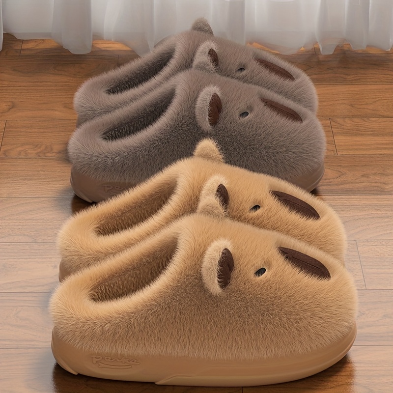 fxai & pantuflas de invierno abrigadas - cómodas para interior/exterior con  , zapatillas bajas de ponerse adecuadas para el hogar, parque infantil y compras 3