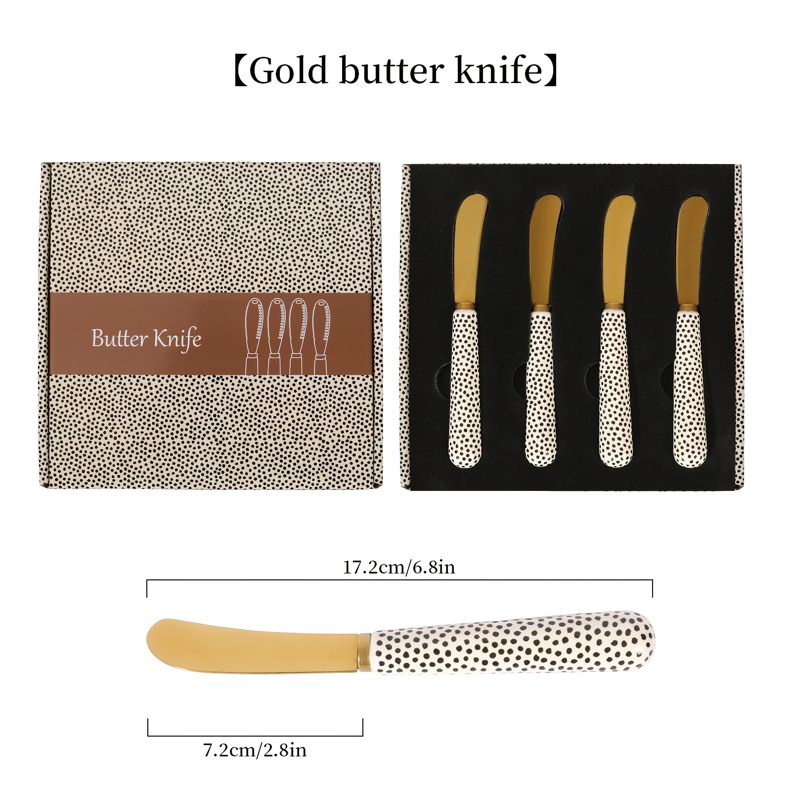 4 st/presentask smörkniv i rostfritt stål ostkniv liten - Temu Sweden