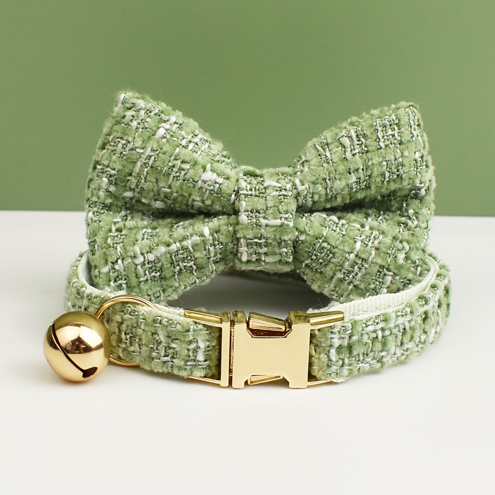 Custom Cat Collars with Bows and Bells, Adjustable Design