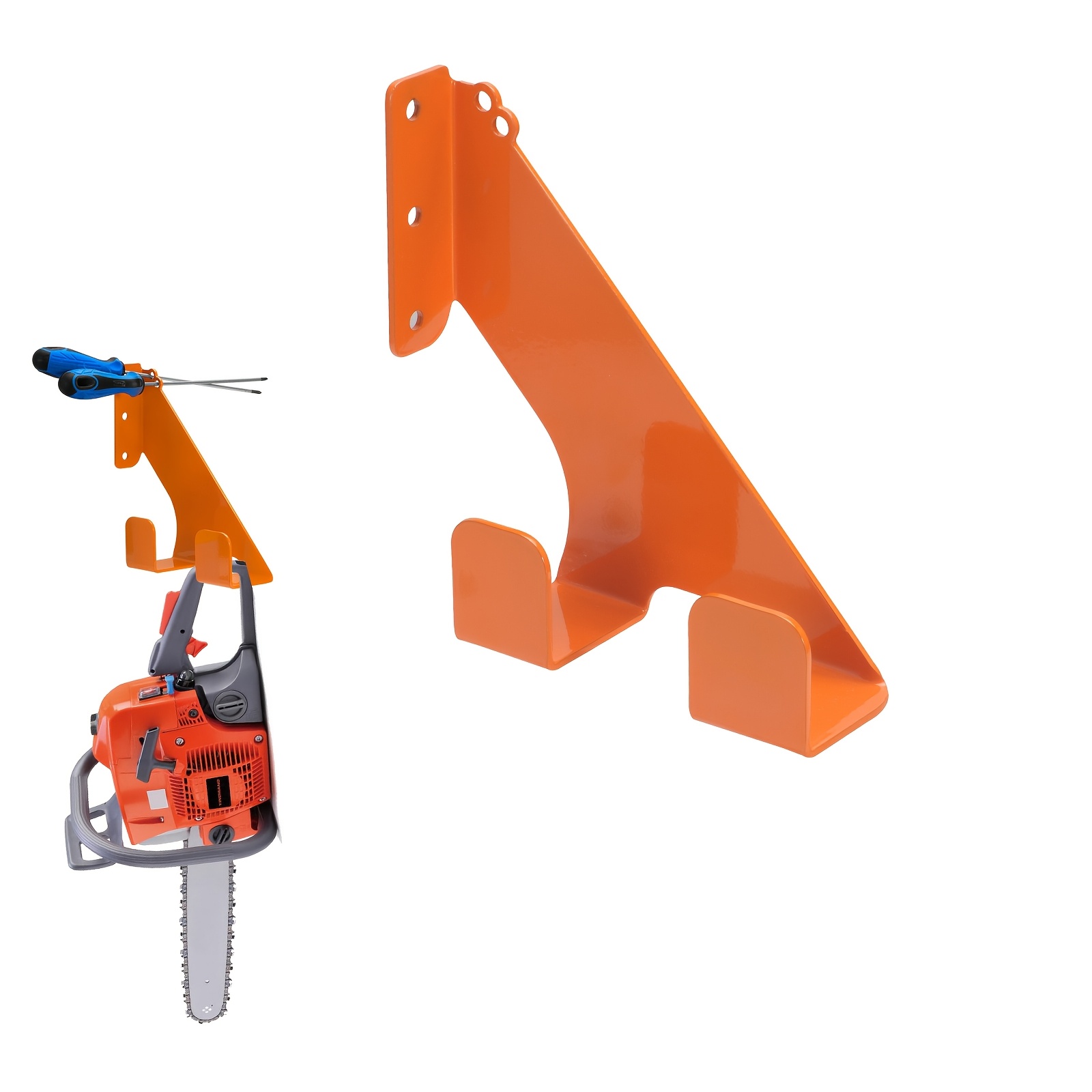 

1pc Heavy-duty Metal Chainsaw Wall Mount Rack, Garage Storage Holder For Chainsaw Series, Wall Mounting Type